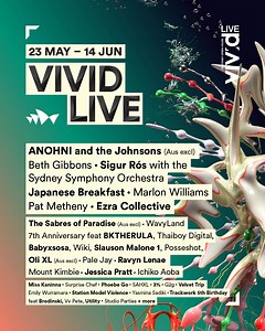 Crank up the volume… Vivid LIVE returns! Experience over 50 cutting-edge artists, including Japanese Breakfast, Marlon Williams, Mount Kimbie, Miss Kaninna & more from 23 May. | Sydney Opera House | Facebook