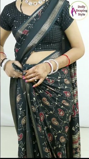 Easy & simple way to saree draping styles #saree #drape #fashion