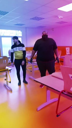 Indoor Dance and Exercise Routine in Classroom Setting