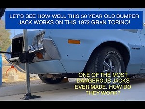 BUMPER JACKS ARE ONE OF THE MOST DANGEROUS JACKS EVER MADE. I TEST ONE ON MY 1972 FORD GRAN TORINO