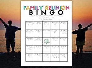 Family Reunion Bingo Game, Printable Family Reunion Games, Find the Guest Game, Summer Reunion, Family Reunion Ice Breaker Bingo, - Etsy