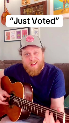 Just doing my part. See ya in a couple years. #justvoted #originalsong #workingclass #solidarity #folkmusic