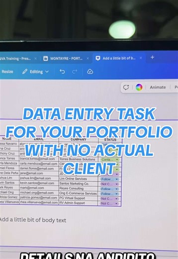 Data Entry is one of the easiest skills to start as a Virtual Assistant. In this video, I’ll show you how to create REAL data entry tasks even without a client—so you can practice, build your VA portfolio, and start applying with confidence. Perfect for beginner VAs who want to work from home! 💻✨ #DataEntryVA #VirtualAssistantTips #BeginnerVA #RemoteWorkPH
