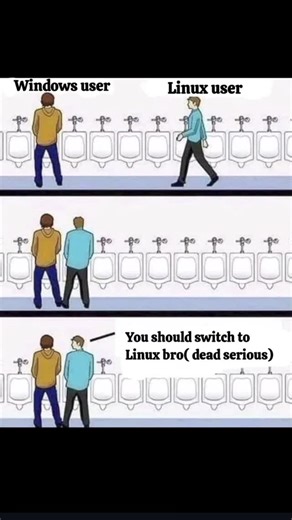SKT TechSol | Linux users whenever they meet Windows users 'hey, you should switch to Linux, it's better' #techhumor #techmeme #developerlife... | Instagram