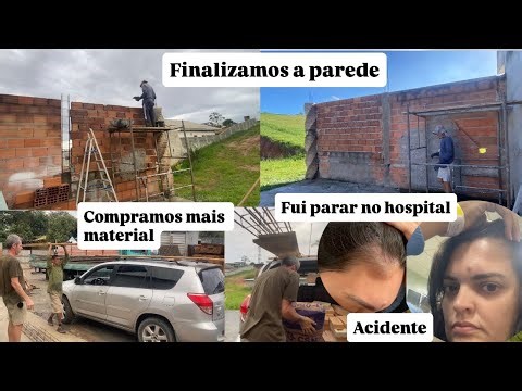 We finished the wall, bought more materials, and then got a shock – I ended up in the hospital.