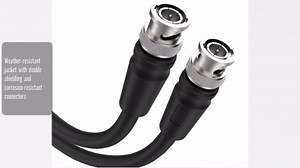 4K SDI Cable - 3 ft, 12G/3G/6G SDI Video Cable, 75ohm RG11 Coax BNC Blackmagic Converter, Supports 4K@60Hz for Video Security