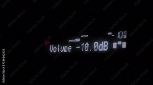 HDMI amplifier volume change on display, Sound volume expressed in decibels