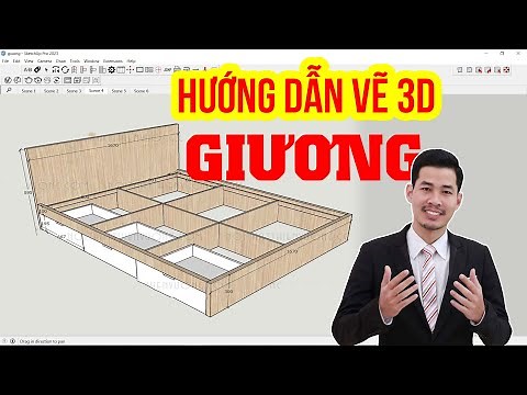 Hướng dẫn vẽ giường gỗ công nghiệp phần mềm SketchUp [ SketchUp cơ bản]