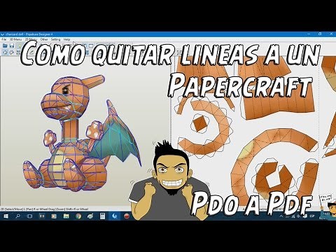 Como quitar las lineas de un Papercraft y pasar de .PDO a .PDF con Pepakura Designer - Truco #19