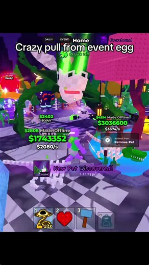 Crazy Pull from Event Egg in Roblox Gameplay