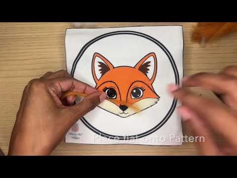 Painting with Felt Fox Tutorial | Beginner Needle Felting (2D Felt Art)