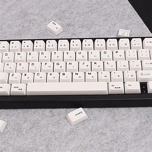 Simple Pure White Japanese MDA Profile PBT Keycaps ⌨️✨#shorts