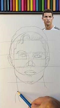 كيف رسم كرستيانو رونالدو بأقلام رصاص بكل سهولة !؟ #drawing #art #رسم