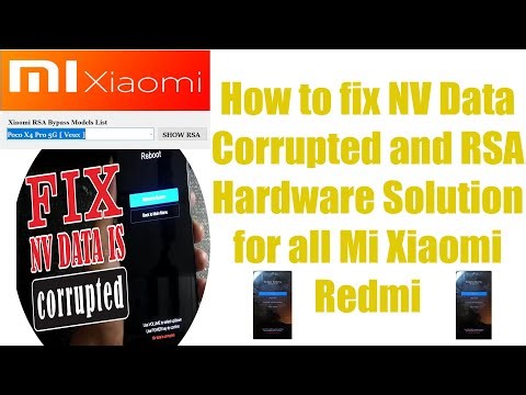 How to fix NV Data Corrupted and RSA Hardware Solution for all Mi Xiaomi Redmi