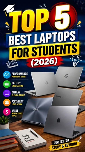 🎓 Top 5 Best Laptops for Students (2026) | Best Budget & Performance Picks #BestLaptops2026