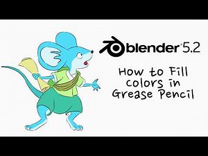 Blender 5.2 Tutorial: Much Faster Way to Fill Color in Grease Pencil