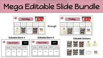 Literacy Center Rotation Slides - Editable Slides