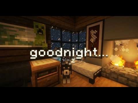 Cosy Minecraft Cabin in a Snowstorm | Blizzard Sleep Ambience | 4 Hours