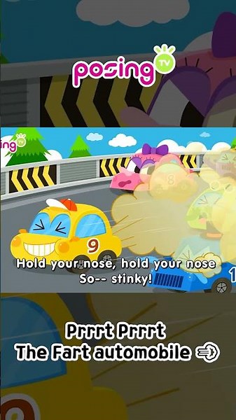 Farting out bboong bboong💨 Super fart speed✨ | kid Song | Car Songs | posingTV #shorts