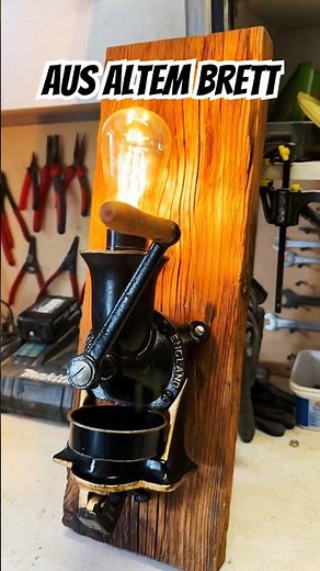 Turning an old board into a country-style lamp | DIY upcycling
