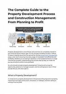 The Complete Guide to the Property Development and Construction Management - SlideServe