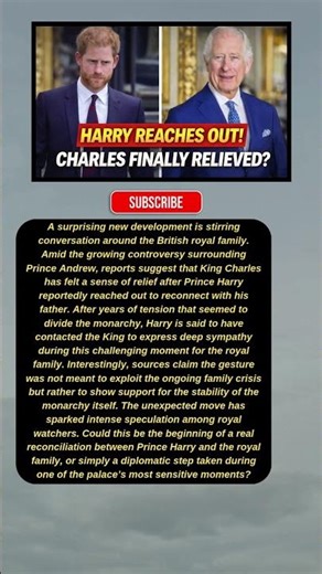 Harry Reaches Out to King Charles?!#PrinceHarry #KingCharles #RoyalDrama