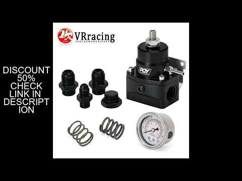 Universal Aluminum Fuel Pressure Regulator AN8 Feed & AN6 Return Line W/ 0-160PSI Gauge Set 3-20 20-