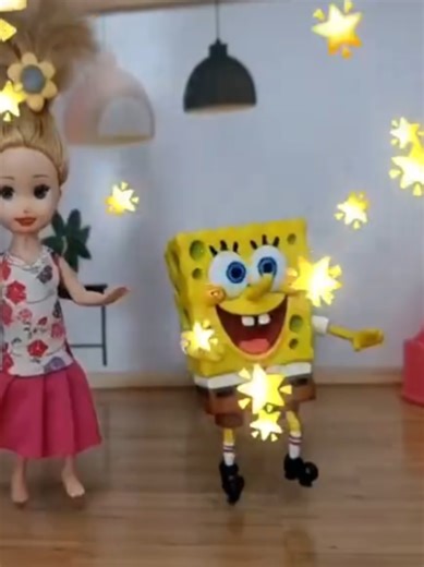 dancing with SpongeBob#spongebob #spongebobdance #dance #forkids #spongebobmusic