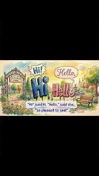 “Hi and Hello, Say Hello! 😊 | A Fun Children’s Story About Making Friends”