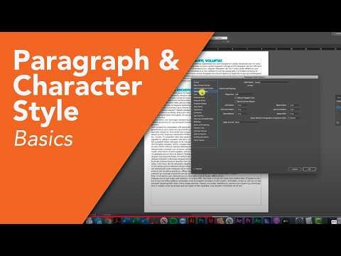 Paragraph and character styles in Adobe InDesign (How to use InDesign paragraph & Character styles)