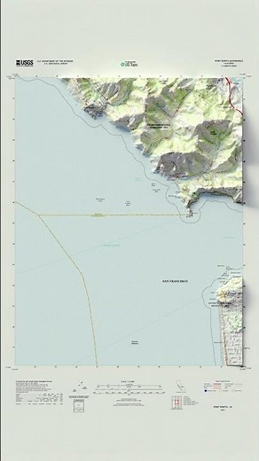 Point Bonita - California #topographic #map