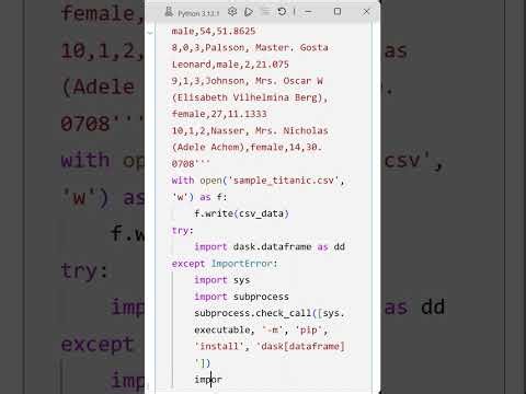 04 Introduction to Dask: Summing Data with Lazy Computation