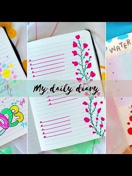 My personal diary pages design (part 2) | dairy pages decoration ideas