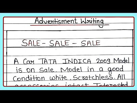 Advertisement Writing For Sale | How To Write An Advertisement in English | Writely Education