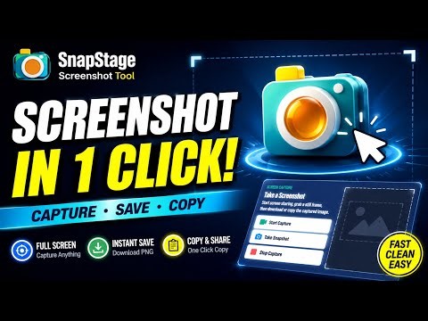 SnapStage - Screenshot Tool Web Utility Project | Mini Project 2026 Source Code