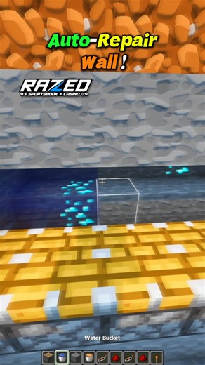 Lameeon Crafts on Instagram: "Minecraft Auto-Repair Wall 🧱 #shorts #mimecraft"