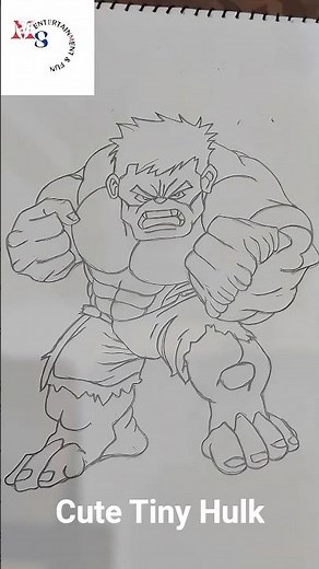 Cute Tiny Hulk Drawing Tutorial – Super Easy!