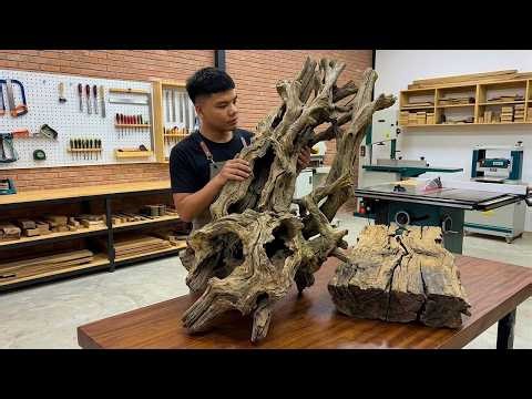 Unbelievable! From Worthless Rotten Wood to a Million-Dollar Coffee Table by an 18-Year-Old Genius