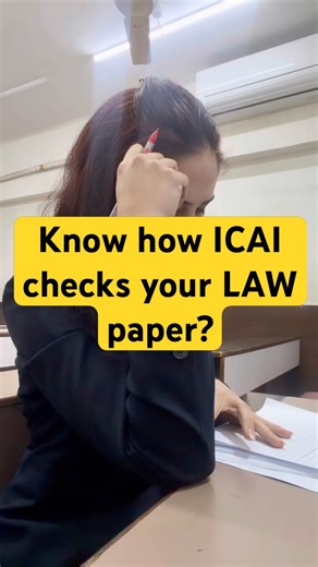 How does ICAI check your LAW paper?? Read the first comment