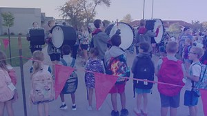 Students at Discovery Middle School, Centennial Elementary School, Ed Clapp Elementary School, Bennett Elementary School, and Eagles Elementary School were greeted to school by run-out performances by the Davies High School Drumline on Fridays in the month of September. The drumline performed near the front entrance of the school on each Friday of September. Students and staff were encouraged to gather around the drumline to watch the performance before they kicked off their school day. | Fargo 