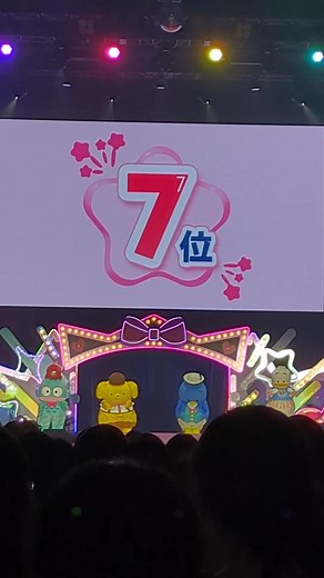 あひるのペックルが6位以上を発表した瞬間の会場映像