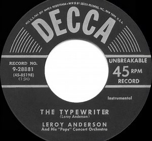 1953 The Typewriter - Leroy Anderson (his original version)