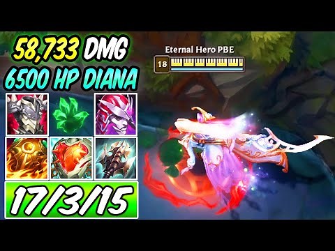 S+ HEARTSTEEL TANK DIANA TOP FREE 200 AD & AP from HP | New Build & Runes S13 | Winterblessed DIANA