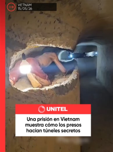Maniquíes de tamaño real en la prisión de Phu Quoc Prison recrean cómo los reclusos cavaban túneles de escape utilizando cucharas y latas, en una de las historias más impactantes del lugar 📲 Más información en Unitel.bo #Unitel #Vietnam #Prision