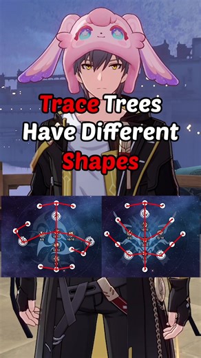 The unique shapes of trace trees in Star Rail #honkaistarrail #hsr | honkai star rail