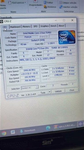 2008 Sim Laptop on CPU-Z #laptop