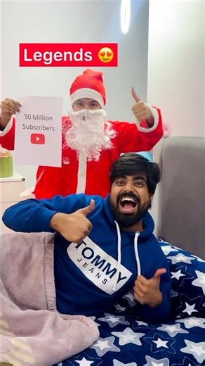 Jaldi 50 Million Subscribers Karva do guys ❤️🫶 Merry Christmas Santa #dushyantkukreja #shorts