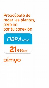En simyo tienes fibra desde 21,99€. Y puedes cambiar la velocidad cuando quieras. Tú, a tu aire | Simyo