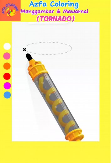 Menggambar dan Mewarnai Tornado untuk Anak