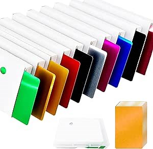 Origin-Joy 200 PCS Metal Business Cards, 3.4 x 2.1 Inch Aluminum Laser Engraving Business Card Blanks for Custom Color Print (0.21 mm, Blue)